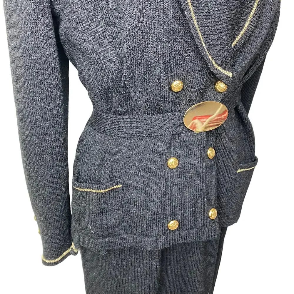 DON SAYRES for Wellmore Vintage  80s Wool Dress Blazer Suit Set Size 10 NWT